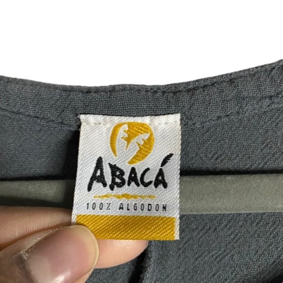 Abaca Women's Green Round Neck Patterned 3/4 Sleeve Top - Picture 5 of 6